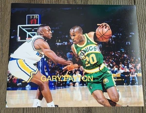 Foto firmada por Gary Payton Seattle Supersonics 8x10 autógrafo - Imagen 1 de 2