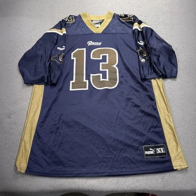 VINTAGE St Louis Rams Jersey Mens XL NFL Football Kurt Warner #13 90s NFL - Image 1 of 4