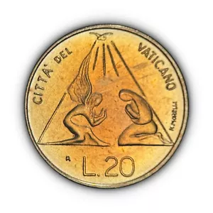VATICAN CITY. 1983, 20 Lire - Pope JP2, Annunciation, Gabriel, Virgin Mary 1 - Picture 1 of 3