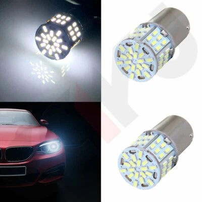2x Ultra Auto Coche 1156 BA15S LED Respaldo LED 30W 54SMD Blanco Freno Reemplazo Luces Foto 1 de 4