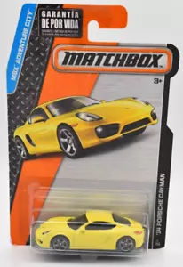 Matchbox Superfast #1 Porsche Cayman yellow. MBX 2015. Latin America Blister - Picture 1 of 2