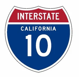 Interstate 10 Sticker R1977 California Highway Sign Road Sign - Picture 1 of 1