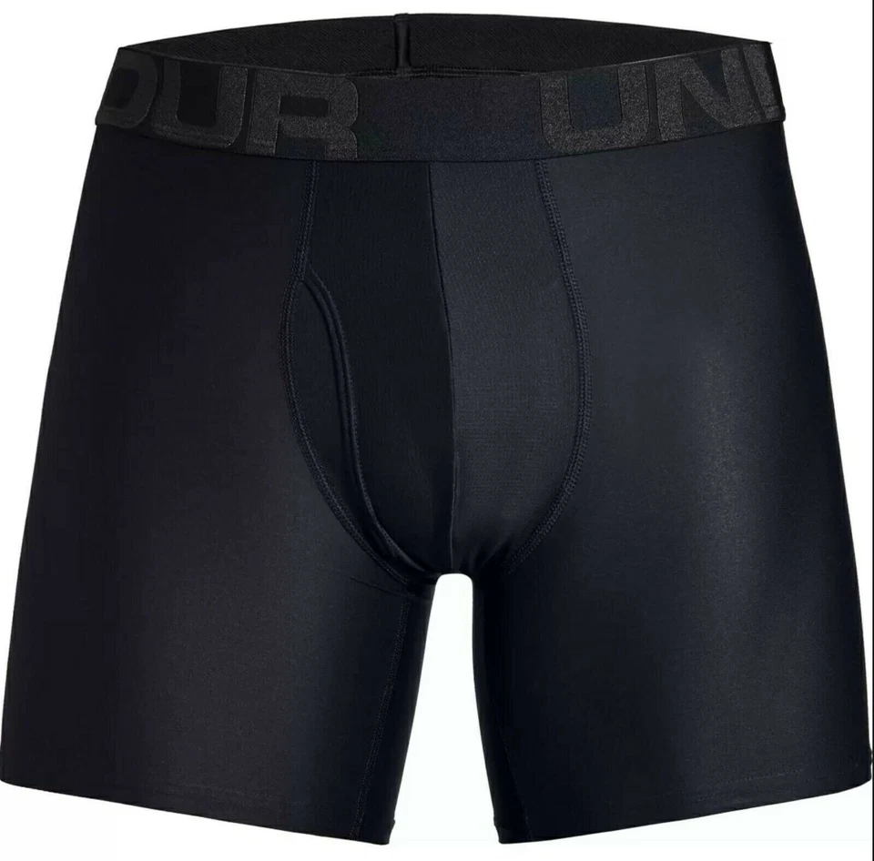 Under Armour 1327415001sm Mens Tech 6" Boxerjock Black Underwear SM 2 PK