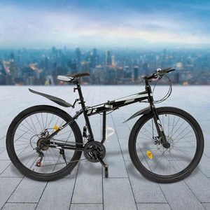 26 Zoll Mountainbike 21 Gang-Schaltung Fahrrad Fully MTB Unisex Fahrrad Bike - Bild 1 von 24