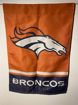 NFL Denver Broncos Garden Flag Double Sided NFL Broncos Premium Yard Flag - Image 1 of 2