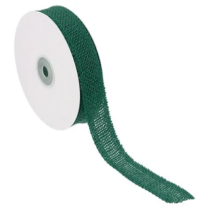 1" Wide 10 Yards Burlap Fabric Ribbon Jute Crafts Roll Wrapping Green - Picture 1 of 5