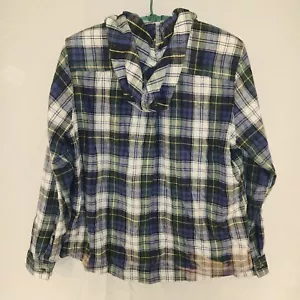 L.L. Bean Hoodie mit Reißverschluss Large Langarm kariert - Bild 1 von 12