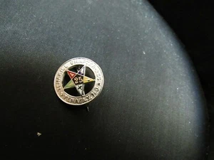 Prendedor estrella oriental vintage de oro blanco macizo de 10 quilates 25 años Tenakill NJ capítulo Tenafly - Imagen 1 de 8