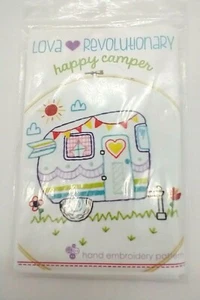 Lova Revolutionary Happy Camper Hand Embroidery Pattern  USA NOS 7.5"x8" - Picture 1 of 7