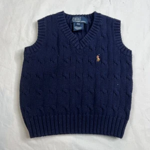 Polo Ralph Lauren Jungen Weste Zopfmuster Gr. 12M Marine Farbe A011223 - Bild 1 von 3