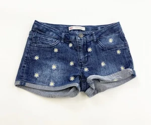 Levi’s Shorts Girls 12 Regular Denim Jeans Embroidered Flowers Shorty - Picture 1 of 4