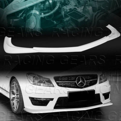 ALERÓN LABIAL PARACHOQUES DELANTERO PINTADO BLANCO 3 PIEZAS APTO PARA 12-14 MERCEDES-BENZ C63 AMG W204 Foto 1 de 4