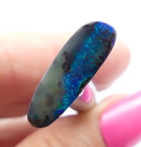 Australian Boulder Opal Solid Natural Green Blue 20x7mm 3.4ct 11452 - Picture 1 of 6
