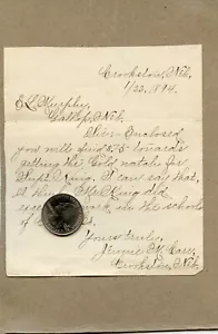 CROOKSTON, NEBRASKA TO GALLOP, NEBRASKA - GOLD WATCH FOR SUP'T KING (JAN 1894) - Picture 1 of 4