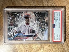 JUAN SOTO 2018 Topps Update Gatorade Bath SSP RC PSA 10 US300 Photo Variation