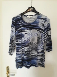 Shirt blau schwarz schick Viskose Größe 46 Alessa W. - Bild 1 von 2