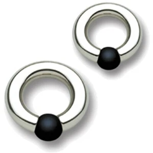 Trojan Rubber Ball and Socket Ring, 316L Surgical Steel with Nitrate Rubber Ball - Picture 1 of 2