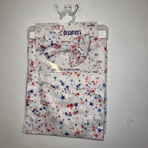 NEW Danbar Global Stars & Dreamers Blanket & Headwrap 30x40 Red, White & Blue - Picture 1 of 4