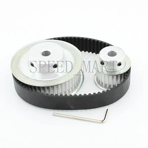 HTD5M 48T 24T Cinghia Larghezza 21mm Puleggia Temporizzazione Cinghia Set Kit Rapporto Riduzione 2:1 CNC - Foto 1 di 4