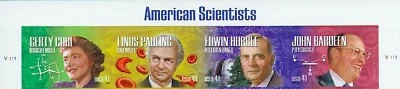 2008 AMERICAN SCIENTISTS MNH Plate Strip 4 x 41¢ Stamps: #4224-27 with Header - Image 1 of 2