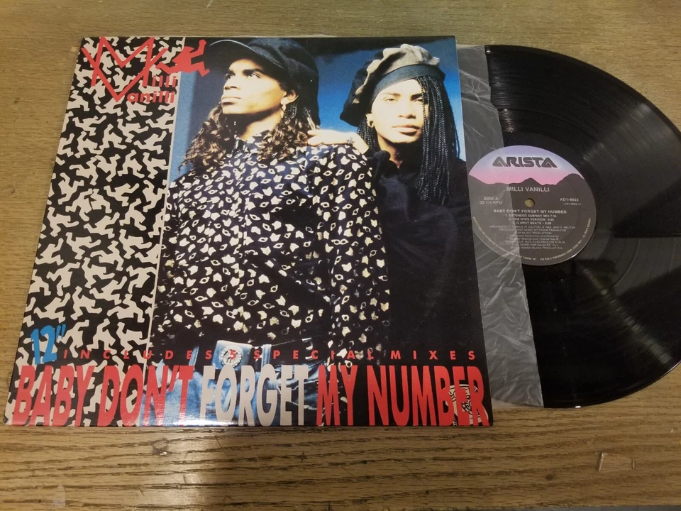 Milli Vanilli - Baby Don't Forget My Number - 12 inch Single   EX VG+ - Image 1 of 1