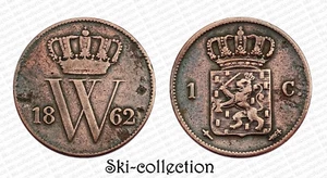 1 Cent 1862, Netherlands. Pays-Bas. Bronze - Picture 1 of 1