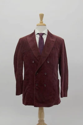 NWT $5995 Brunello Cucinelli Men Corduroy Double Breasted 2Pc Suit 50/ 40US A252 - Image 1 of 4