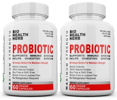 ULTRA PROBIOTIC 100 Billion CFUs 120 capsule NOW ULTIMATE FLORA PRIMAL NATURAL - Image 1 of 4