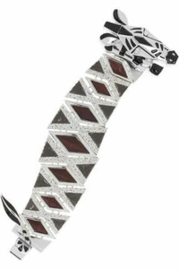 MARC BY MARC JACOBS Zebra enameled cubic zirconia and wood bracelet - Picture 1 of 10