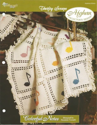 Colorful Notes Afghan Crochet Pattern The Needlecraft Shop 972043 - Image 1 of 2