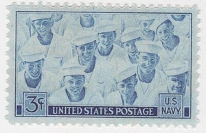 1945 US NAVY STAMP SAILORS HEROES SINGLE USPS 03c UNUSED US POSTAGE MNH - Picture 1 of 2