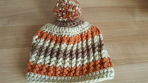 Mütze Häkelmütze Kindermütze Dame Herr Boshi braun stein beige terra, KU 52-55, - Bild 1 von 3
