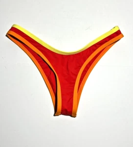 NWOT It's Now Cool The 90s Duo Bikini Bottom Red Yellow size S - Picture 1 of 4