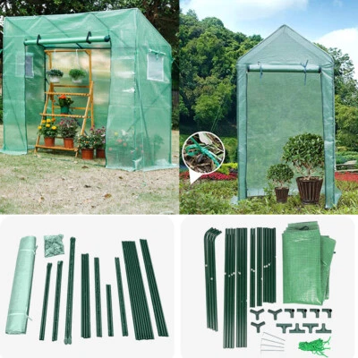 YORBAY Gewächshaus Tomatengewächshaus Treibhaus Frühbeet Folienzelt mit Rahmen Grün