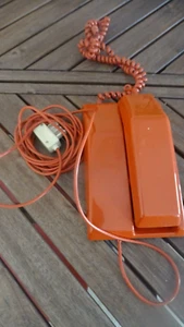VINTAGE ANCIEN TELEPHONE THOMSON ORANGE CONTEMPRE CSF PTT 1982 - Photo 1/5