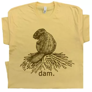 Camiseta Beaver Dam Divertida Animal Gráfica Camisa Diciendo Naturaleza Novedad Humor Camiseta - Imagen 1 de 7