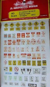 HO Uncommon Street Parking Signs (150) - Picture 1 of 1