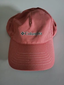 Columbia Unisex Red White Polka Dot Polyester Coolmax Adjustable Cap Hat - Picture 1 of 5
