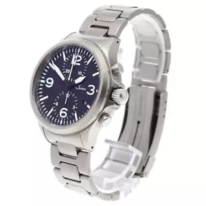 NEAR MINT - Sinn Tegiment 756 Date Chronograph Black Dial Automatic Men's Watch - Picture 1 of 7