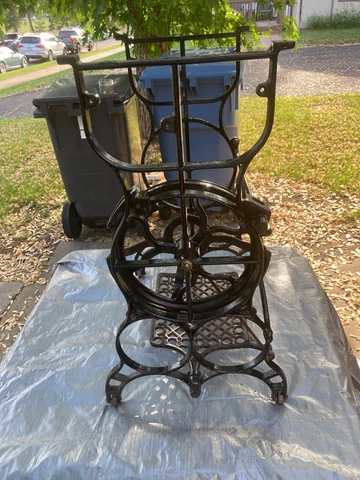 Antique Davis vertical feed treadle sewing machine base great original condition Cover