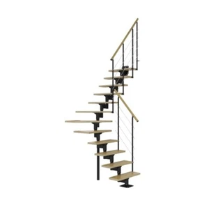 Interior BOSTON Modular Winder Stairs Anthracite Beech 70cm - Picture 1 of 11