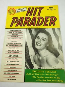 Hit Parader  April 1954 Elaine Stewart cover - Picture 1 of 12