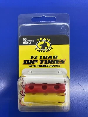 Dip Tubes 6 包 EZ Load 带 #6 三叉钩团队鲶鱼 — 第 1/2 张图片