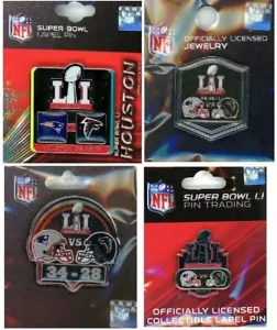 Super Bowl LI Dueling Pin Choice Head to Head Patriots vs Falcons 51 New England - Picture 1 of 5