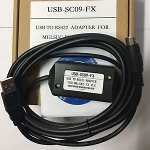 PLC Programming Cable USB-SC09-FX USB To RS422 Adapter for Mitsubishi FX Series
