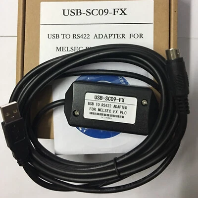 PLC Programming Cable USB-SC09-FX USB To RS422 Adapter for Mitsubishi FX Series - Image 1 of 3