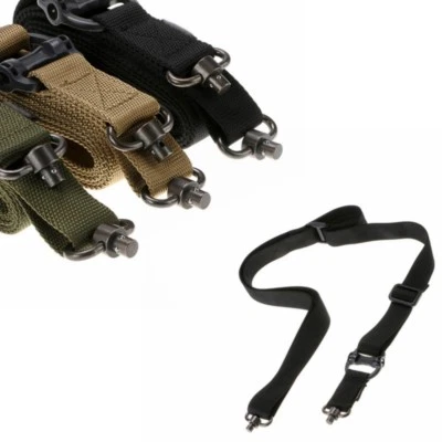 Tactical 2 Point Rifle Gun Sling Strap Adjustable Quick Detach QD Swivel 1.25"  - Image 1 of 4