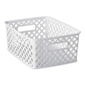 SMALL STORAGE BASKET BINS Desktop Containers Multiple Sizes - Picture 1 of 16