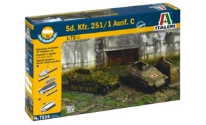 Italeri 7516 - 1/72 SD.KFZ.251/1 Ausf. C Kit D'Assemblage Rapide - Neuf - Picture 1 of 1