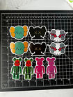 KAWS Bearbrick Themed Stickers Decal Set Of 10 Hype Sneaker Collab Bear Brick